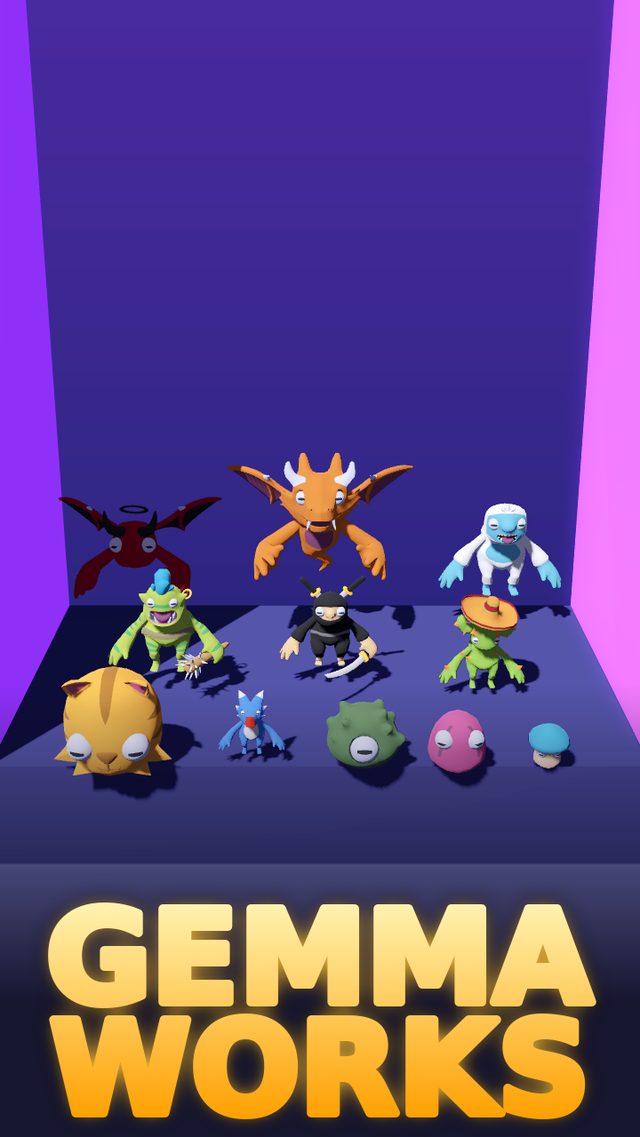 Splash art Merge Monster — tumpukan monster